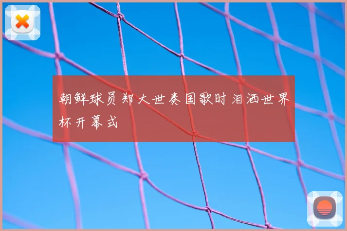朝鲜球员郑大世奏国歌时泪洒世界杯开幕式